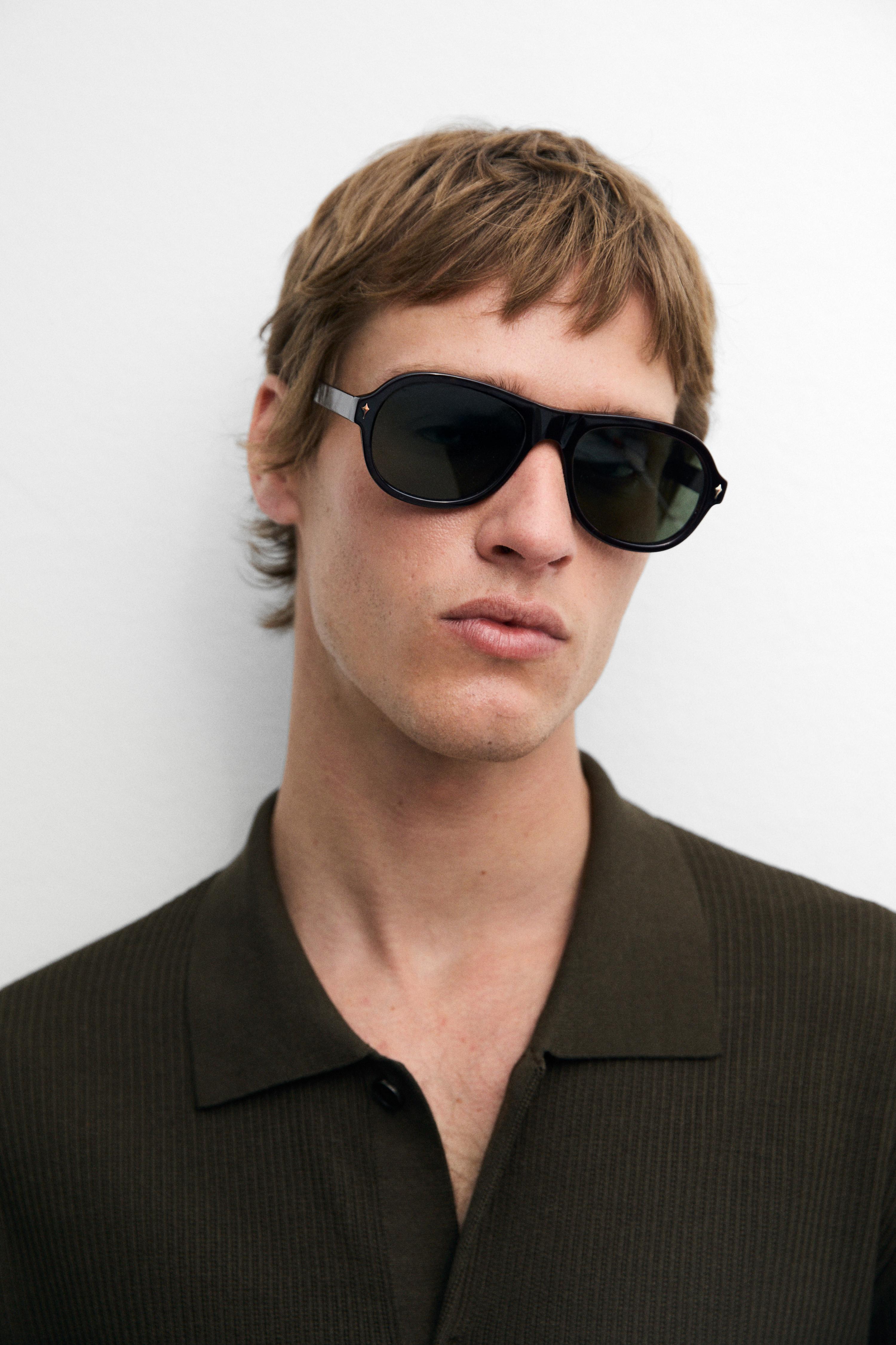 Cotton blend polo shirt with button detail